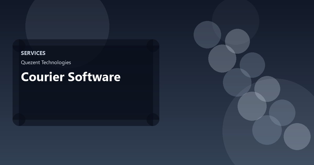 Courier Software — More Services by Quezent