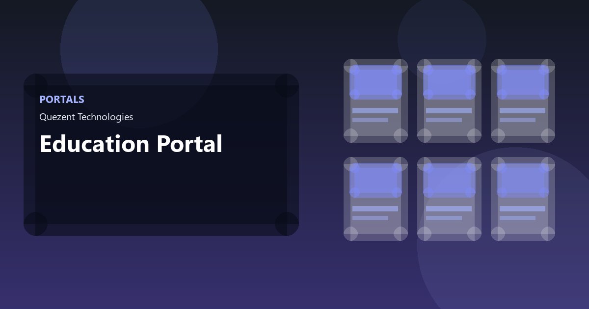 Education Portal — Portals by Quezent