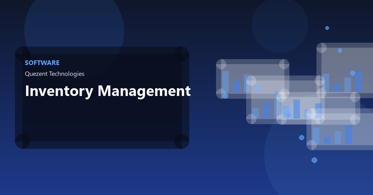 Inventory Management — Software by Quezent